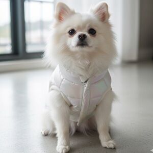 Fabdogs Fleece Lined Puffer Jacket with Velcro Chest Closure size 12” Small